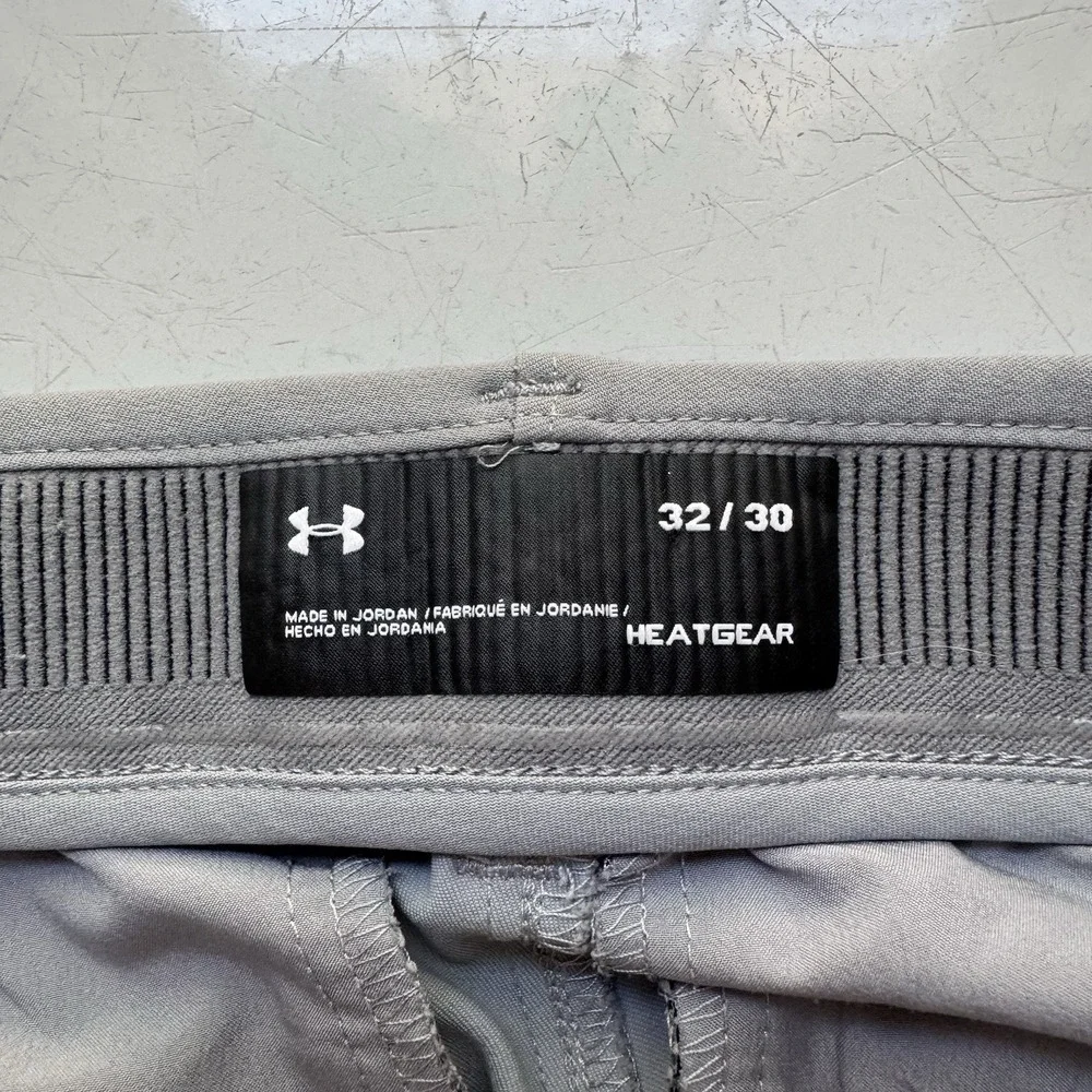 Under Armour Mens Loose Fit Golf Pants Gray‎ Heathered 32x30  Straight Leg